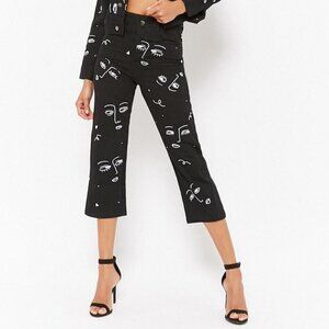 Style Club "Lets Face It" Cropped Black Jeans S